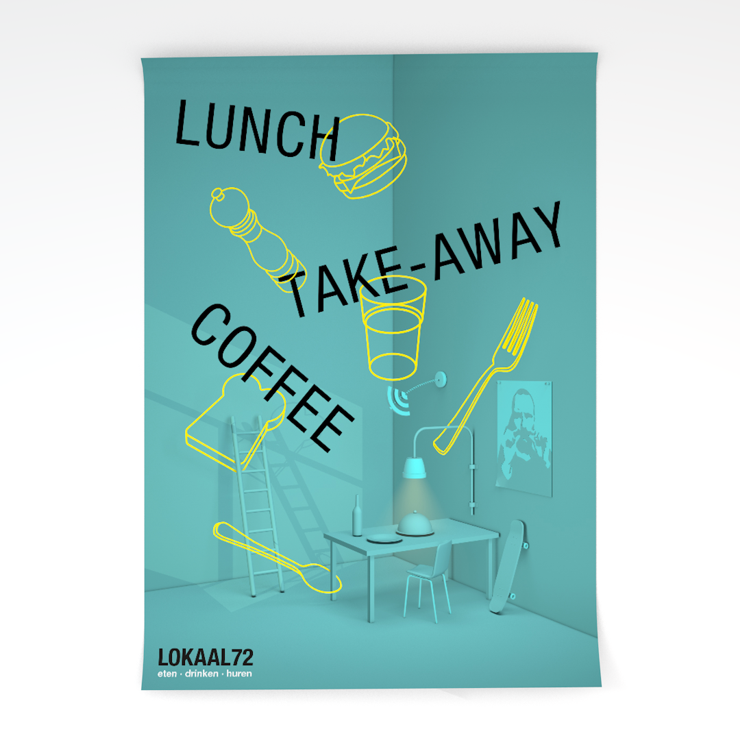 Poster voor restaurant Lokaal72